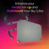 Sky Q Box Wall Mount Bracket (LATEST 2TB MODEL) - Made In UK by Q-View (Plastic) - PLEASE SEE DETAILS BELOW FOR COMPATIBILITY