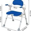 taimowei Folding Bath Non-Slip Bath Chair Bathroom Height-Adjustable Stool, Disabled Shower Pregnant Woman Bath Chair,Household Goods