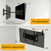 SEAAN Long Reach TV Wall Bracket, Swivel Tilt Corner TV Mount for 32"-65" TVs, 80cm of Extension, Mount Max Up to 35kg, VESA 600x400mm