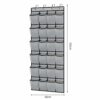 ZEACCT 1 Pcs Hanging Shoe StorageHanger, Shoe Rack Over Door Storage, Closet Hanging Organizers, 24 Pockets Hanging Storage Over the Door, Door S