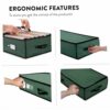 Wrapping Paper Storage Box Foldable Christmas Gift Wrap Storage with Adjustable Dividers Multi Pockets Wrapping Paper Bag Gift Wrap Storage