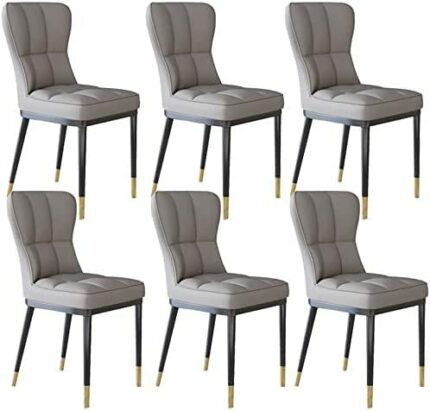 Kitchen Dining Room Furniture Chairs Kitchen Dining Chairs Set Of 4,Modern PU Leather High Back Padded Soft Seat Living Room Chairs Water Proof L