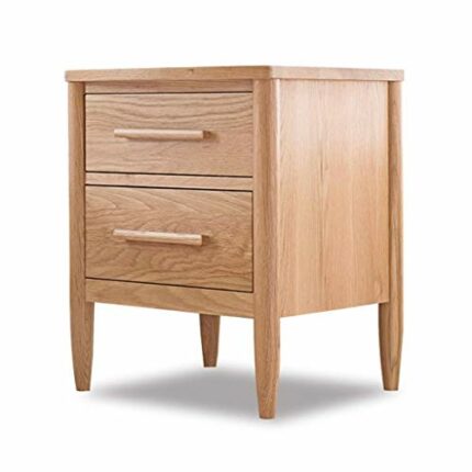 LUKEO Bedside table - End Side Table Nightstand with Storage Drawer Solid Wood Legs Living Room for Home, Bedroom Accessories, Office, College Do