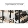 EMISOO Ceiling Wine Rack with Glass Holder, Hanging Wine Storage Display Racks Shelf Glass Rack Wine Bottle Holder for Under Cabinet, Kitchen, Ba