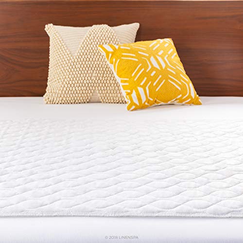 Linenspa 44" x 52" Skid Resistant Waterproof Sheet and Mattress Protector Pad-Highly Absorbent-Machine Washable-Quilted