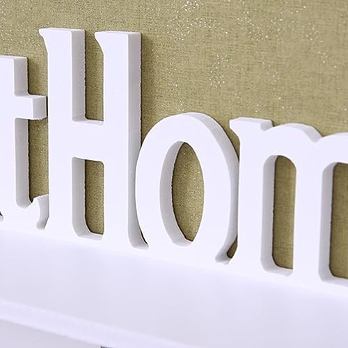 GAESHOW Coat Rack Shelf Wall Mounted, Coat Hook with 4 Metal Dual Hooks, Hallway Organiser Hooks Stand for Bathroom, Bedroom, Kitchen, Living Roo