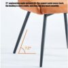 Modern Kitchen Dining Room Chairs Technology Cloth Dining Chairs Low-Back Upholstered Accent Chairs With Metal Legs For Living Room Leisure Chair