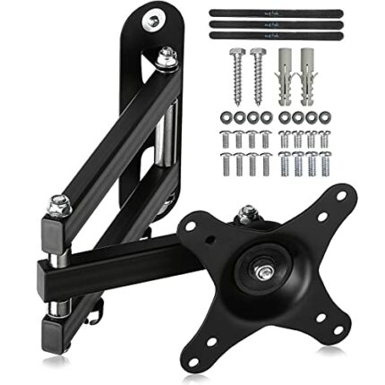 Suptek TV Wall Bracket Mount Swivel and Tilt for Most 15"-32" LED, LCD, OLED Flat Screen TVs and Monitors with VESA 75x75-100x100mm up to 13kg Fu