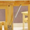 XJWWW-URG Wood Color 1.2M Dining Table Folding Drop Leaf Butterfly Solid Wooden Kitchen Furniture Natural Wooden (only Folding Table) XJWWW-URG