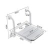Bath Stools,Shower Stool Folding Non-Slip Shower Seat Folding Seat Bath Aid Wall Mounted Safety Seat Shower Aid Bath Stool Old Man Bathroom Chair