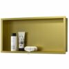 Bernkot Stainless Steel Shower Niche 12" X 12" White Rimless No Tile Needed Recessed Shower Shelf for Bathroom Storage