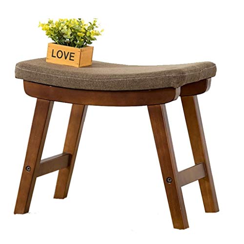 BHVXW Makeup Stool, Makeup Dressing Stool with Concave Seat Surface, Padded Bench Legs, for Bedroom, Brown