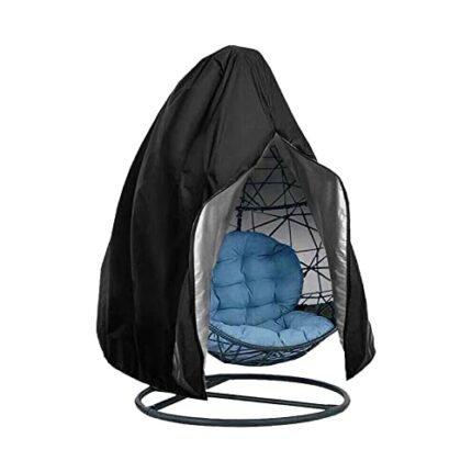 xocome Egg Chair Covers, Outdoor Swing Egg Chair Cover Waterproof Anti-dust with Zipper 210D Oxford Fabric Veranda Garden Lawn Chair Protector Fu