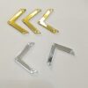 50PCS Sew on Right Angle Mirror Rhinestones,"V" Sew on Acrylic Mirror, Acrylic Sewing Strass Crystal Mirror, Sew on Mirrors/Mirror Pieces (Gold M