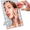 Hi-ERA Led Makeup Mirror with 24 LED Lights, Vanity Mirror with Lights, Mirror Makeup for Dressing Table, Light Up Mirror with 10x Magnifying Mir