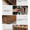 Wine Rack with Glass Holder, Countertop Wine Rack, Wooden Wine Holder Wall-mounted, Perfect for Home Decor & Kitchen Storage Rack (Hold 6 Bottles