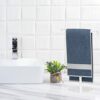 MISNODE Towel Rack T-Shape Hand Towel Holder Stand, Acrylic Clear Towel Bar Rack Stand Headband Holder, Bathroom Towel Rack Kitchen Towel Rack Ha