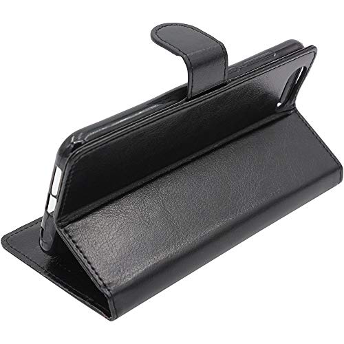 ebestStar - compatible with Asus Zenfone 4 Case ZE554KL Wallet Case PU Leather Flip Cover with Card Slot Holder, Black + Tempered Glass Screen Pr