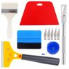 Ewrap Wallpaper Hanging Kit Wallpaper Tools Wallpaper Smoothing Tool with Paint Brush, Wallapaper Scraper, Red Squeegee, Tape Measure