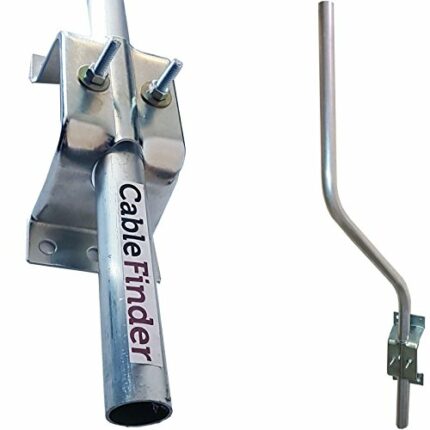 3’ Cranked ‘SWAN’ Neck Pole/Mast & Wall Clamp Facia Bracket - TV/Sky/Freesat Satellite/Aerial – OUTDOOR RATED Gutter/Loft/Attic/Caravan Mount Kit