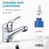 WasserRhythm Bathroom Sink Taps with Pop up Waste Mono Basin Taps Single Lever Chrome Hot and Cold Mixer Tap