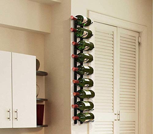 NEOCHY Wine Rack Bottles Modern Wall-Mounted Fashion Storage Modern Wall-Mounted Retro Metal Bottle Display Rack Kitchen Restaurant Bar Simple De