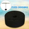 Umbrella Base Weight Bag, Round Base Stand Weatherproof Parasol Weights Bag with Large Opening fit for Offset, Cantilever or Standard Outdoor Pat