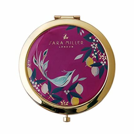 Sara Miller Boxed Mauve Orchard Birds Compact Mirror