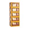 HOTRCR Extra Large Plastic Storage Boxes with Lid, Clear Heavy Duty Storage Box, Set of 3 Folding Storage Box, Great for Bedroom, Living Room, Of