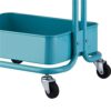 MIAOHY 3 Tier Rolling Cart With Wheels Metal Utility Cart Storage Organizer Trolley Cart For Kitchen Bathroom (Color : White-style, Size : 1pcs)