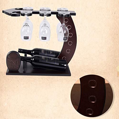 CZDYUF Solid Wood Wine Goblet Holder, Wine Glass Hanging Rack European Wine Cabinet