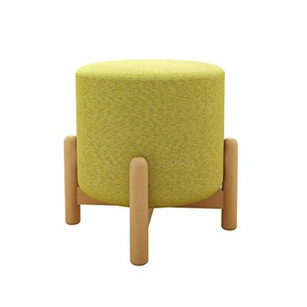 LUKEO Small Stool Household Bench Solid Wooden Low Stool Living Room Sofa Stool Stool Fashionable Creative Footstool Cloth Art for Shod