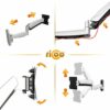 RICOO Monitor Mount Tilt Swivel approx 15-33 Inch for LED LCD Flatscreens S2711 Wall Bracket Arm Gas Spring Universal for VESA 75x75 100x100