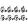 Twin Shower Door Rollers Runners Wheels Pulleys Wheel 20mm Diameter Top Bottom Bathroom Replacement Parts (20mm-4pcs)