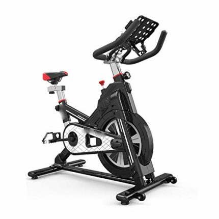 N/A Household Spinning Bike Indoor Mute Riding Sports Fitness Car Weight Loss Equipment Flywheel Full Package Safety Design (Color : Black)