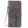 Thoankj Samsung A34 5G Phone Case, PU Leather Flip Notebook Wallet Cover Embossed Cat Tree with Magnetic Stand Card Holder Slot Folio Soft TPU Bu
