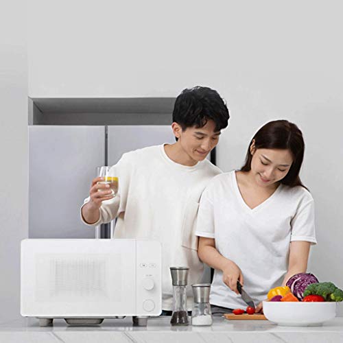 KKYKP Countertop Microwave Oven with Compact Size, Position-Memory Turntable, Sound on/Off Button, Custom Cooking Mode, 20L,700W, White