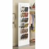 Dailyart 24 Pockets Over the Door Shoe Organizer Hanging Shelf Shoe Rack Storage Stand Organiser Holder Hook,White
