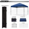 ABCCANOPY 2x2M Pop Up Gazebo Commercial Gazebo With Upgraded Roller Bag, 4 Weight Bags, Stakes and Ropes(Navy Blue)