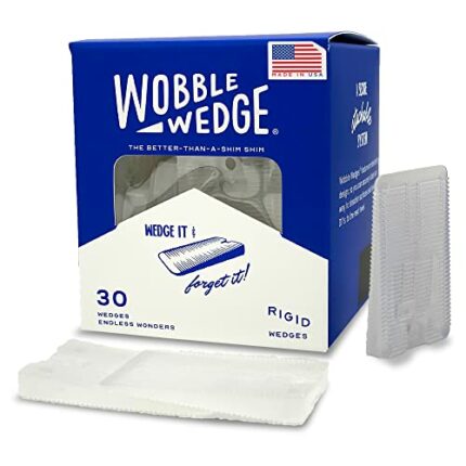 Wobble Wedges Hard Clear - Restaurant Table Shims - 30 Piece Jar