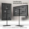 ONKRON Height Adjustable TV Stand - Swivel Black TV Floor Stand for 30-60 Inch LED TVs up to 41kg Max VESA Pedestal 400x400 / TV Pedestal Stand