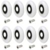 8 Pack Shower Door Rollers Bottom Shower Door Rollers 23mm Wheel Diameter Glass Shower Door Wheels Shower Door Roller With 8 Pack Screws