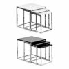 Premier Housewares Nest Of Tables Coffee Table For Living Room Living Room Tables Coffee Table Nest Tables Living Room 42 X 40 X 40 Cm Set Of 3,