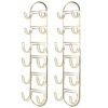 mDesign Set of 2 Wall Mounted Towel Storage Rack – Perfect Hanging Caddy for The Bathroom or Bedroom – Modern Hanging Hooks for Bathroom Storage