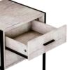 Amazon Brand - Movian Industrial 2-Drawer Rectangular Bedside Nightstand Table, Light Wood, 40 cm D x 43 cm W x 50 cm H
