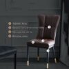 dining chair Kitchen Dining Room Furniture Chairs Dining Chairs Modern Leather High Back Padded Soft Seat Dining Chair Water Proof Leather Side C