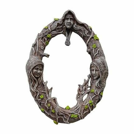 WUURAA Mirror With Makeup Mirrors Resin Figurine Mirror