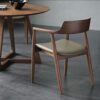 QUANJJ Scandinavian Minimalist President Chair Dining Room Negotiation Book Chair Art Solid Wood Dining Chair Backrest Home