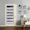 24Large Mesh Pockets Over The Door Shoe Organizer Hanging Shelf Shoe Rack Storage Stand Organiser Holder Baby Closet Storage Hook with 6 Shoes St