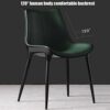 dining chair Kitchen Dining Room Furniture Chairs Dining Chairs Water Proof Leather Side Chair With Black Steel Legs Kitchen Living Room Lounge C